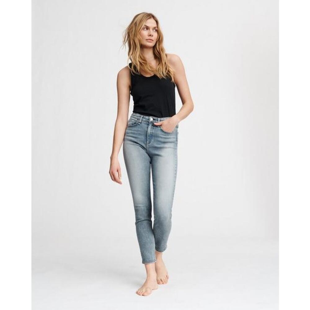 rag & bone Womens Nina High-Rise Ankle Skinny Jeans Size 25 Collins Stretch Luxe